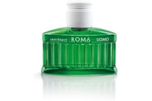 Laura Biagiotti – Roma Uomo Green Swing Eau de Toilette 40 ml – Profumo Uomo – Fragranza Floreale e Legnosa – Note Fresche ed Energizzanti – Iconico Flacone Verde Ispirato al Pantheon Romano