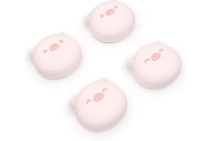 PlayVital Copri Analogici per Nintendo Switch/OLED Joycon,Cover Levette Analogiche Joystick Thumb Grip Cap in Silicone per Nintendo Switch Lite(2 Paia)-Porcellino Paffuto