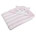 Baby Boys/Girls Hooded Fleece Blanket With Embroidered Cat/Teddy Bear Design (75cm x 100cm) (Blue/White)