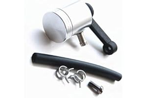 CNC Universal Motorcycle Front Wheel Brake Fluid Oil Reservoir Master Cylinder for Honda Kawasaki Suzuki Yamaha Sport Bike Street Bike (Silver)