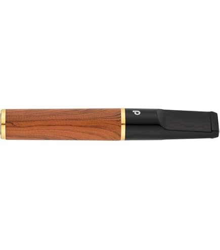 Zigarillospitze Aus Bruyèreholz & Acryl – 12 Mm Durchmesser, In Braun/Schwarz, Kratzfest