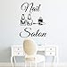 Produktbild Neues Design Nagelstudio Vinyl Wandaufkleber Wandbild für Mädchen Schlafzimmer Nagelstudio Decor Abnehmbare Aufkleber Kreative Aufkleber e2 58x74 cm