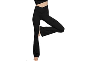 Damskie spodnie do jogi Glacspyg, Rozkloszowane spodnie z kieszeniami, rozmiar V, styl bootcut, spodnie sportowe i rekreacyjne do fitnessu