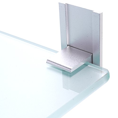 MSV Bad Regal „Tabarca“ Eckregal Duschregal aus Aluminium und Glas – kleben und bohren - 3