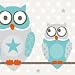 Wallpaper Border Children "Owl Stars Boys"