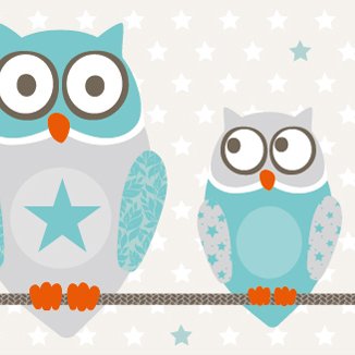Wallpaper Border Children "Owl Stars Boys"