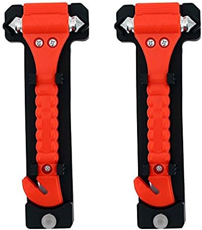 Possec Car Safety Hammer Raniaco Emergency Escape Tool with Seatbelt Cutter Pack of 2