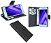 Produktbild Elegante Buch-Tasche Hülle für das Samsung Galaxy A5 2017 ( A520F ) in Schwarz Leder Optik Wallet Book-Style Cover Schale @ Energmix