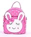 Produktbild Kinderrucksack Bunny Babyrucksack Schule Tasche Rucksack for Kinder Baby Jungen Mädchen Kleinkind (Rose rot)