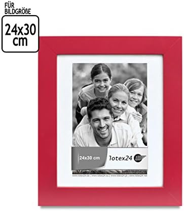 Picture frame red with glass24 x 30 cm
