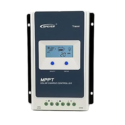 Epever Contrôleur de charge solaire EPEVER MPPT Tracer A Series 10A/20A/30A/40A avec 12V/24V DC Identification automatique de la tension du système(10A)