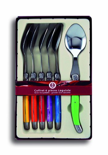 Laguiole Production Laguiole de Table 441370 Esslöffel-Set, ABS / Edelstahl, mehrfarbig, 6 Stück