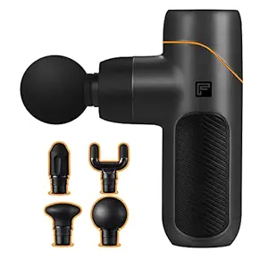 Flexnest Massage Gun | Premium German-Designed Vibration Machine Massager with 4 Silicone Coated Heads and Long Battery Life for Physio Pain Relief | Deep Tissue Percussion Massager Machine For Full Body