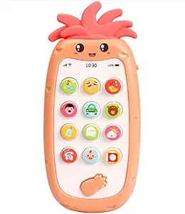 NGEL Pineapple Shaped Phone Toy for Kids | Toy for Toddlers | Educational Toys for Kids | Gift Toy for Babies ( Multi Colour ) - Pack of 1