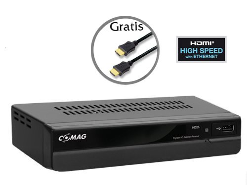 Comag HD 25 HDTV Satelliten Receiver (HDMI, SCART, USB 2.0, inkl. HDMI Kabel) schwarz
