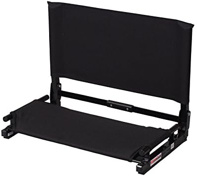 The Stadium Chair Co. Deluxe Wide Model Stadium Chair, Black