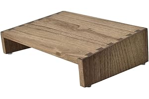 KIRIGEN Reposapiés de madera regulable en altura debajo de la mesa Reposapiés portátil Ayuda a mejorar la postura al sentarse amarillo-marrón