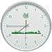Produktbild VfL Wolfsburg Modische Wanduhr, Uhr, Wall Clock Skyline Ø ca 29 cm - Plus Lesezeichen Wir lieben Fußball