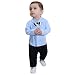 ZOEREA 2pcs Baby Boys Gentleman Suits Jacket + Romper Wedding Tuxedo Baptism Outfit Shirt 0-18 Months