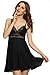 Bomshel Women Black Nightwear Lingerie Nightdress with Panty RS.499.00