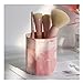 Produktbild HU Nordic Make-up Pinsel Eimer Desktop Stifthalter Mädchen Kosmetik Aufbewahrungsschlauch Marmor Muster 8,5X10 cm (Color : Pink)