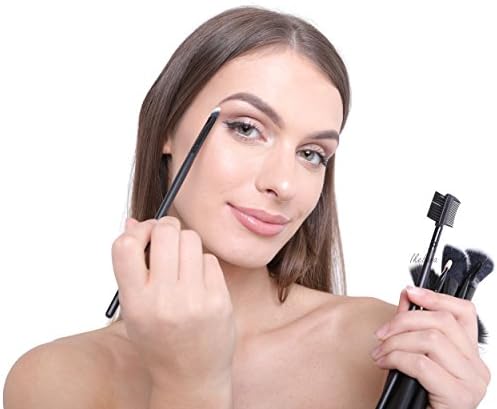 Ikebana Trends® - Make Up Brushes - 32 PCS in Black Make Up Cosmetics Professional with Black Leather Design Case