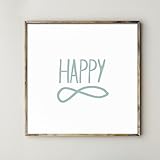 Poster: happy forever, infinity - pastell blue