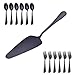 Produktbild HOMQUEN Black Besteck Pie Server Set, Edelstahl Kuchen Cutter, Kaffeelöffel und Dessert Gabel Set, Set von 13 Stück