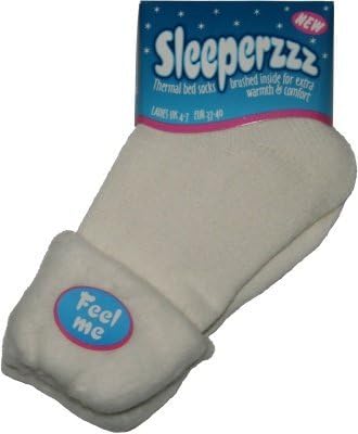 Ladies Thermal Bed Socks Cream