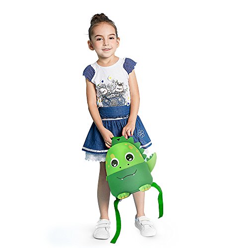 F40C4TMP Enfants sac à dos pré-scolaire maternelle bambin sac néoprène sac à bandoulière pour enfants garçons filles (vert dinosaure)