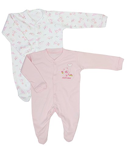 Nursery Time Twin Pack Adorable Sleepsuits