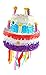 Produktbild Trendario Pinata Geburtstagstorte, Pinjatta Kuchen ideal zum Befüllen mit Süßigkeiten und Geschenken - Piñata Torte für Kindergeburtstag Spiel, Geschenkidee, Party