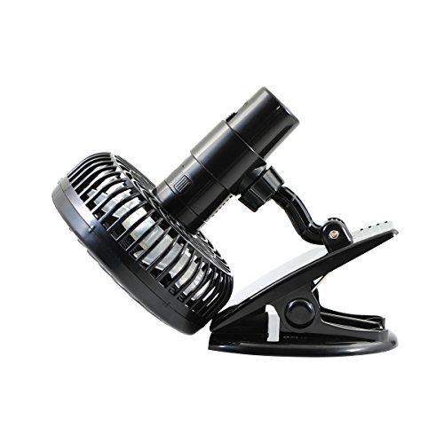 Qumox Tragbare Mini-Ventilator Clip 3,5-Zoll-USB-3 Speed Lüfter schwarz Für Laptop Tisch Workout Baby Kinderwagen Auto Camping Home Office - 7