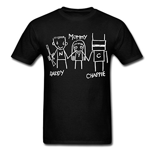 Sixtion KINGShirtsPersonalize Men's Daddy Mommy Chappie T-Shirts Black Medium
