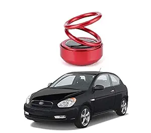 PRIKNIK Solar Energy Rotating Car Perfume with Long Lasting Organic Fragrance, Feel-Good Premium Car Air freshener Compatible with Hyundai Accent Viva