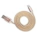Produktbild Homyl USB-Typ-C-Ladekabel, Leuchten Telefon Tablets Schnelles Ladegerät Cord 3.28Ft Extra Lange - Gold