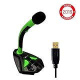 ✅ NACHHALTIG. Aus verstärktem Kunststoff mit Metallverstärkung im inneren. Extra-Stark und langlebig. Sehr stabil durch den Ständer. Mit zwei LED-Leuchten. Verstellbarer Schaft. Lautstärkeregelung einfach über einen Schalter. Mute-Taste verfügbar.