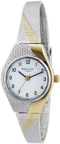 Regent Damen-Armbanduhr XS Analog Quarz Edelstahl beschichtet 12180007