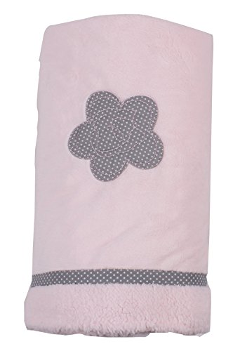 Preisvergleich Produktbild Minene 8220 Fleecedecke, große Blume, 100 x 75 cm, rosa