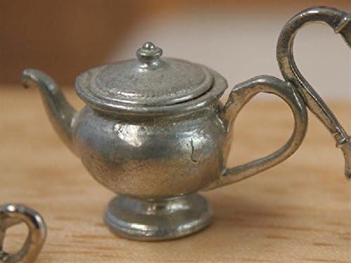 Dolls House Miniature 1:12th Scale Silver Teapot