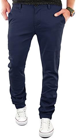 MERISH Chino Slim Fit Men Modern Cotton Trouser in Different Colors Modell J68 Darkblue 33-32