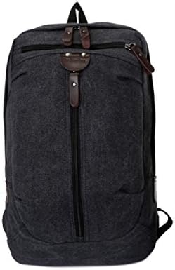 Canvas Shoulder Bag Casual Travel Bag Student Bag Backack,Black