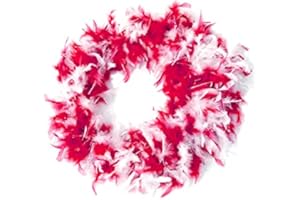 Bock op Kölle Federboa 180cm mit Glitzer, 20er Jahre Kostüm, Gala, Mottopartys, Karneval, Bastelmaterial (Rot-weiß)