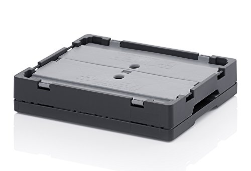 Profi-Faltbox mit Deckel 2er Set Auer Faltbox, FBB 43/22, 40x30x22 cm, 21 Liter, Behälter Stapelbehälter Aufbewahrungskiste Transportbox Plastikbox - 4