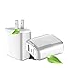 Produktbild Mytobang USB Stecker Ladegerät 2 Port USB Wand Ladegerät mit austauschbaren UK EU US Reise Adapter Lifetime Garantie Serie 2.1A für iPhone 7 / 6s / 6 / Plus, iPad, iPod, Galaxy S8 / S7 / S6 / Edge, Note 5, HTC & mehr Handys, Tablet, Kindle, Leistung Bank Weiß,Stecker und Spielen