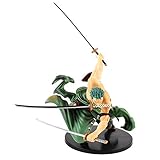 Material: PVC zhongjiany Figura de acción de 18 cm One Piece Roronoa Zoro PVC Figura de acción Pop Modelo Regalo 18CM