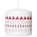 Produktbild LE CHAT Bougie cylindrique - Ø 7,8 x H 7,5 cm - Blanc avec décor rose corail