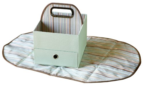 JJ Cole Diapers & Wipes Caddy (Green Stripe)