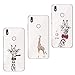 Produktbild Reshias BQ Aquaris X/X PRO Hülle 3PC Giraffe Weichem Silikon [Scratch-Resistant] Clear Bumper Handy Tasche Telefon Etui TPU Schale für BQ Aquaris X/X PRO mit EIN Einhorn Schlüsselanhänger