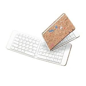 Belleashy Keyboard Folding Wireless Bluetooth Lightweight Portable Keyboard Ios/Android Mobile Tablet Universal Keyboard (Color : Cork, Size : 135x89x7mm)